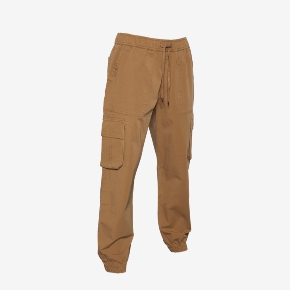 LCKR Twill Cargo Joggers in brown size Medium